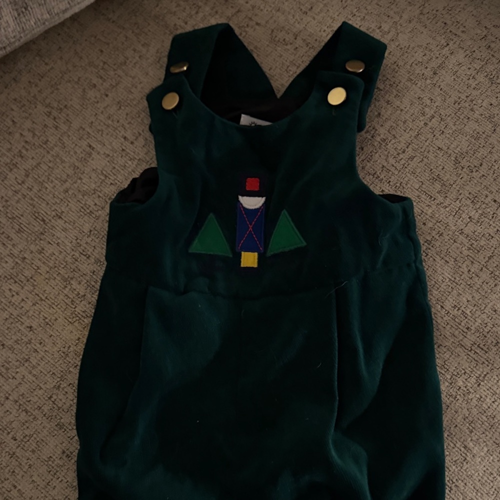 Florence Eiseman Christmas Overalls with Nutracker Embroidery